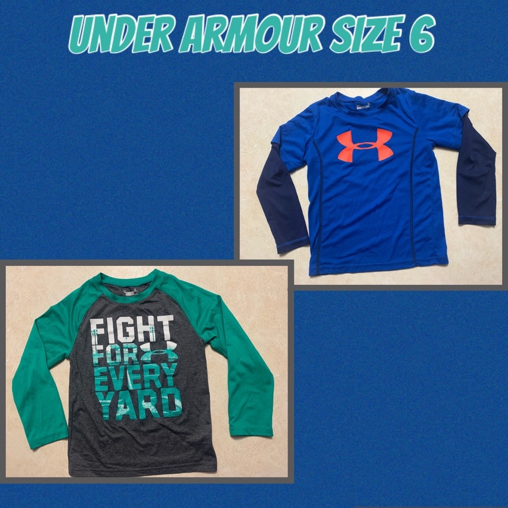 Under Armour boys long sleeve shirts size 6